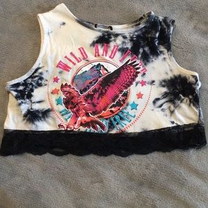 Tie dye crop top tank